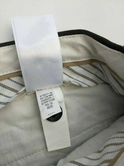 NWT Banana Republic Fulton Skinny Fit Rapid Movement Chino Charcoal 35W 36L - Picture 6 of 11
